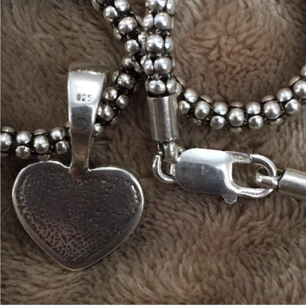 SILPADA Sterling Silver Heart Arrow Spiral Pendant on 
SILPADA Popcorn Chain - Picture 5 of 8